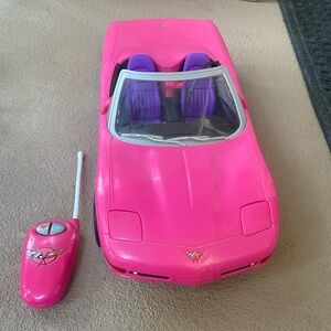 2001 Mattel Barbie Corvette Convertible with Remote Control tested works